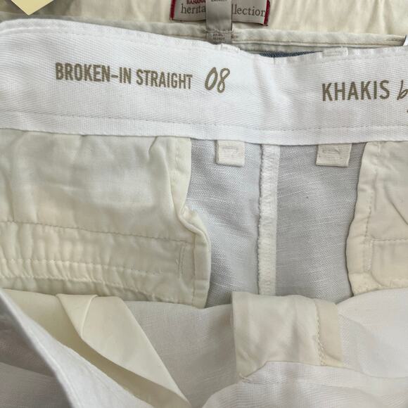 Gap White Broken In Straight Khaki Pants Size 8 - Picture 2 of 4